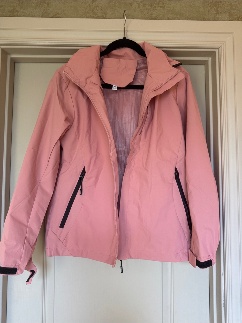 Women's Lightweight Pink Utility Jacket with Hood